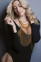 Load image into Gallery viewer, Amelia Chain Crop Top, Gold with Black Chain