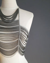 Load image into Gallery viewer, Amelia Chain Crop Top, Gold with Black Chain