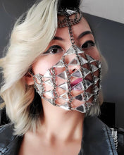 Load image into Gallery viewer, Geometric Crystal Mask Embellishment Head Chain
