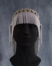 Load image into Gallery viewer, Silver Flapper Fringe Headpiece
