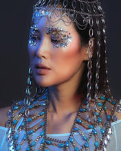 Load image into Gallery viewer, Flapper Beaded Fringe Headpiece, Silver
