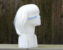 Load image into Gallery viewer, Vintage Sapphire Czech Beads with Silver Face Chain

