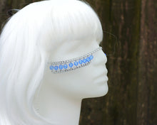 Load image into Gallery viewer, Vintage Sapphire Czech Beads with Silver Face Chain
