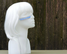 Load image into Gallery viewer, Vintage Sapphire Czech Beads with Silver Face Chain
