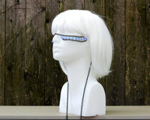 Load image into Gallery viewer, Vintage Sapphire Czech Beads with Black Face Chain
