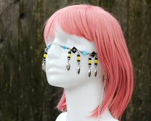 Load image into Gallery viewer, Vintage Czech Glass Silver Face Chain One of a Kind
