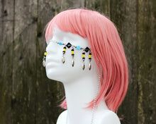 Load image into Gallery viewer, Vintage Czech Glass Silver Face Chain One of a Kind
