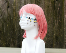 Load image into Gallery viewer, Vintage Czech Glass Silver Face Chain One of a Kind
