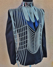 Load image into Gallery viewer, REVERSIBLE Front And Back Chain Fringe Vest Body Chain
