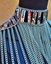 Load image into Gallery viewer, REVERSIBLE Front And Back Chain Fringe Vest Body Chain

